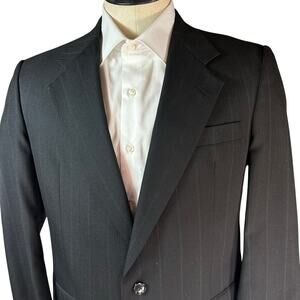 Christian Dior Monsieur Men 40S Black Pin stripe Blazer Sportcoat Perfect
